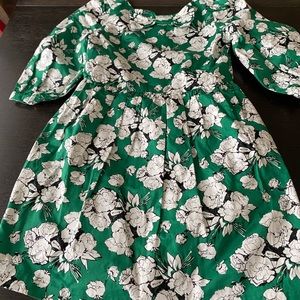 Janie and Jack green dress with bow